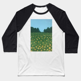 Sunflower Fields Baseball T-Shirt